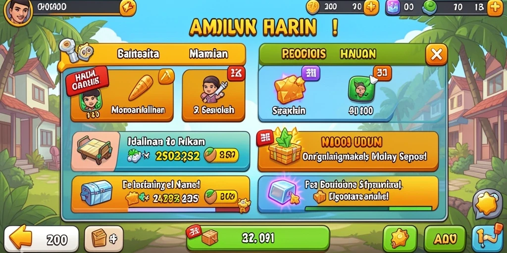 Sistem reward yang memacu semangat bermain.