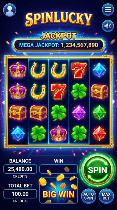 spinlucky — layar beranda